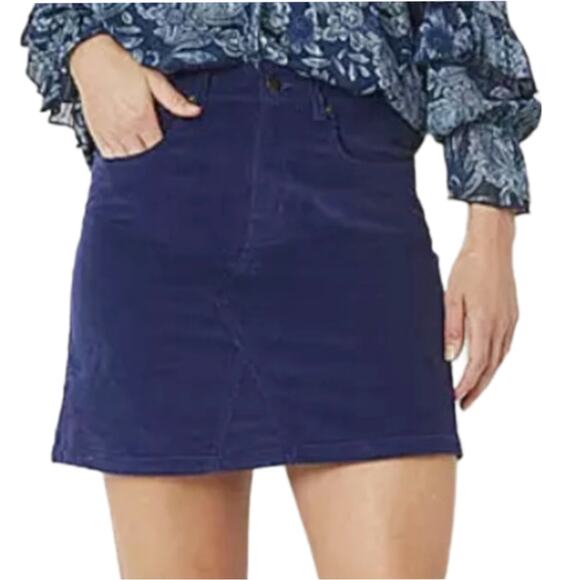 Frye Dresses & Skirts - Frye Heritage Corduroy Dark Blue Mini Skirt 6 Cowgirl Country Boho Casual NEW